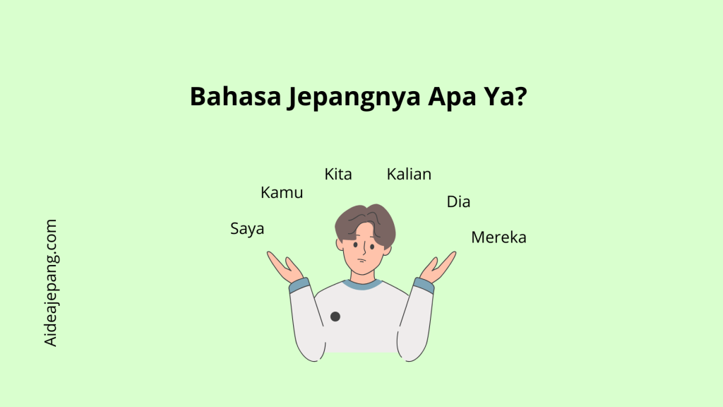Kata Ganti Orang dalam Bahasa Jepang